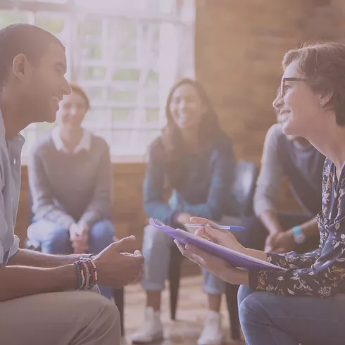 Youth group in a circle